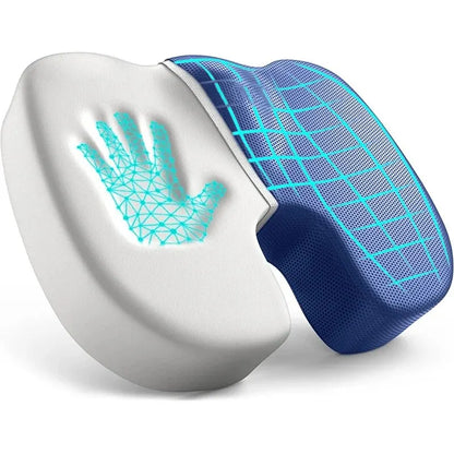 Ergonomic Seat Cushion for Tailbone Pain Relief | Memory Foam Coccyx Pillow for Office Chair, Hemorrhoid & Sciatica Support