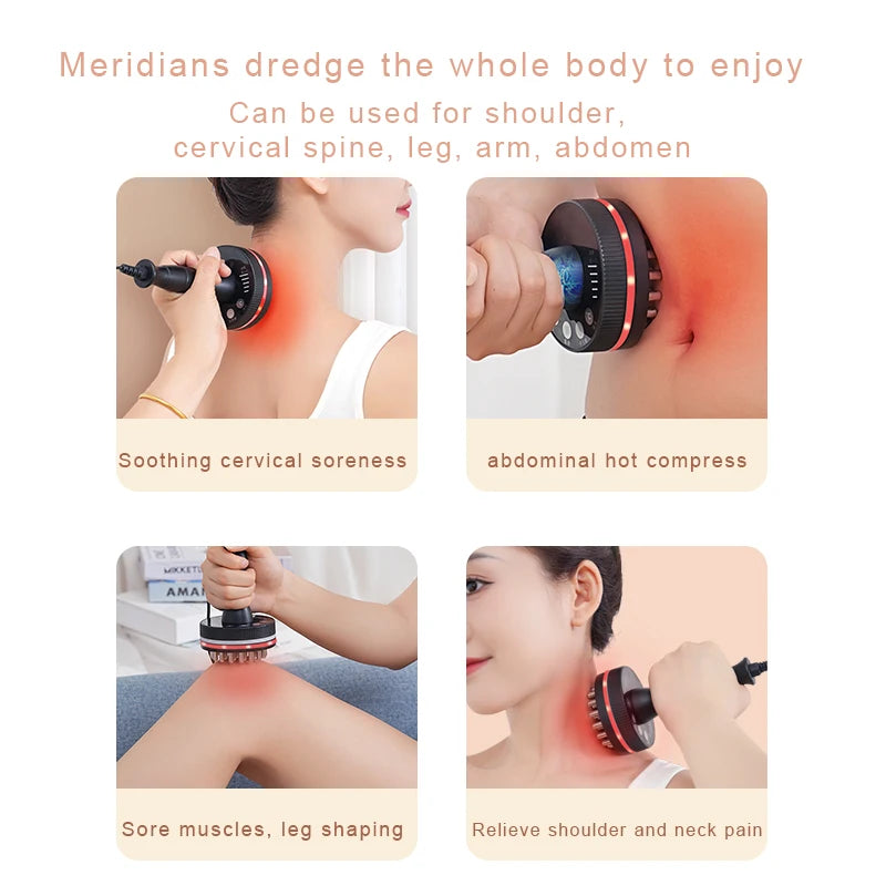 Electric Gua Sha Body Massager – Heating Microcurrent Brush