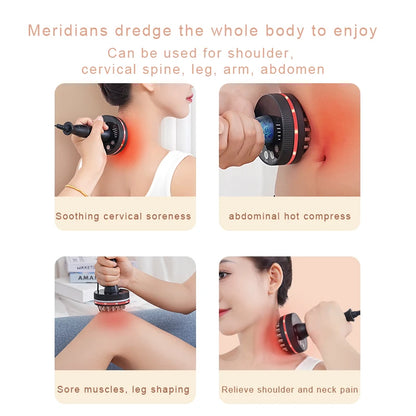 Electric Gua Sha Body Massager – Heating Microcurrent Brush