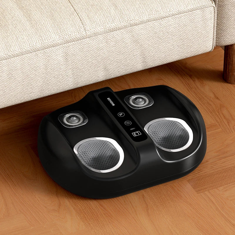 Foot Massager Machine with Heat & Kneading | Foot Pain Relief & Circulation System for Daily Muscle Recovery Black
