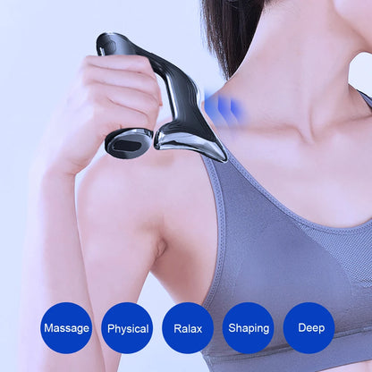 Electric Fascia Massager Hyperblade | Deep Tissue Microcurrent Massager with NMES Vibration, 3 Modes, Rechargeable | Full-Body Pain Relief Tool