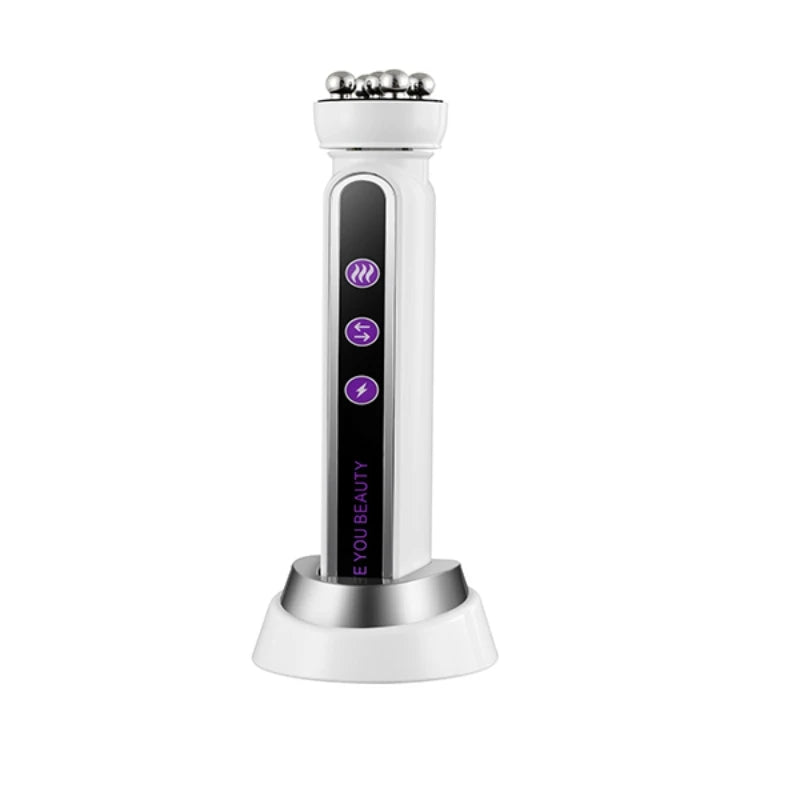 3-in-1 RF EMS Facial Roller | 360° Massager with LED & Heat | Anti-Wrinkle Skin Tightening Device for Face & Body