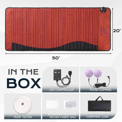PEMF Infrared Therapy Mat | Amethyst, Tourmaline Heated Crystal Sauna Cushion