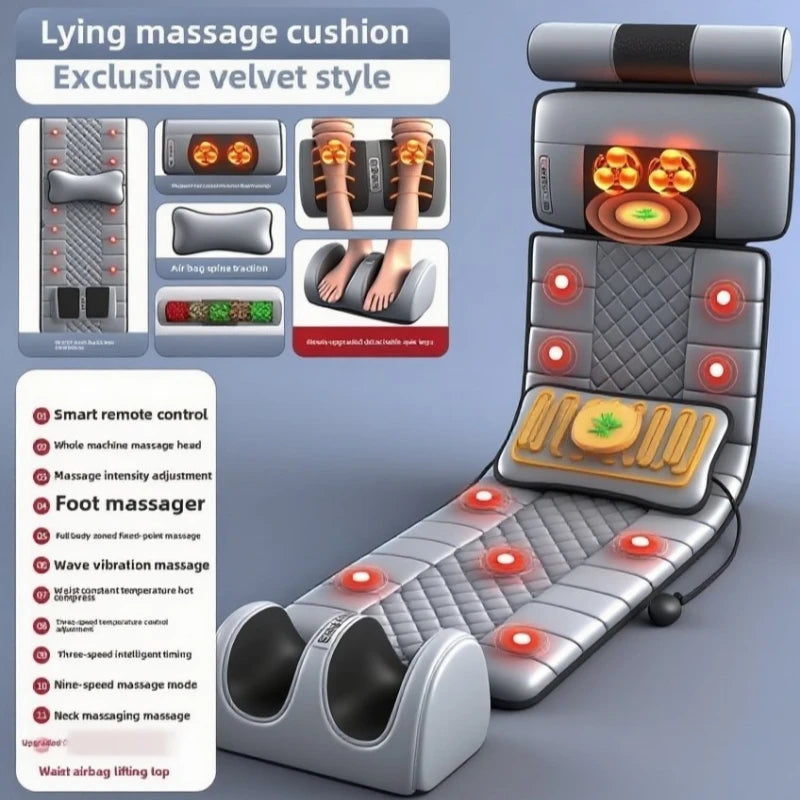 Full Body Massage Mat With 10-Zone Vibration & Heat