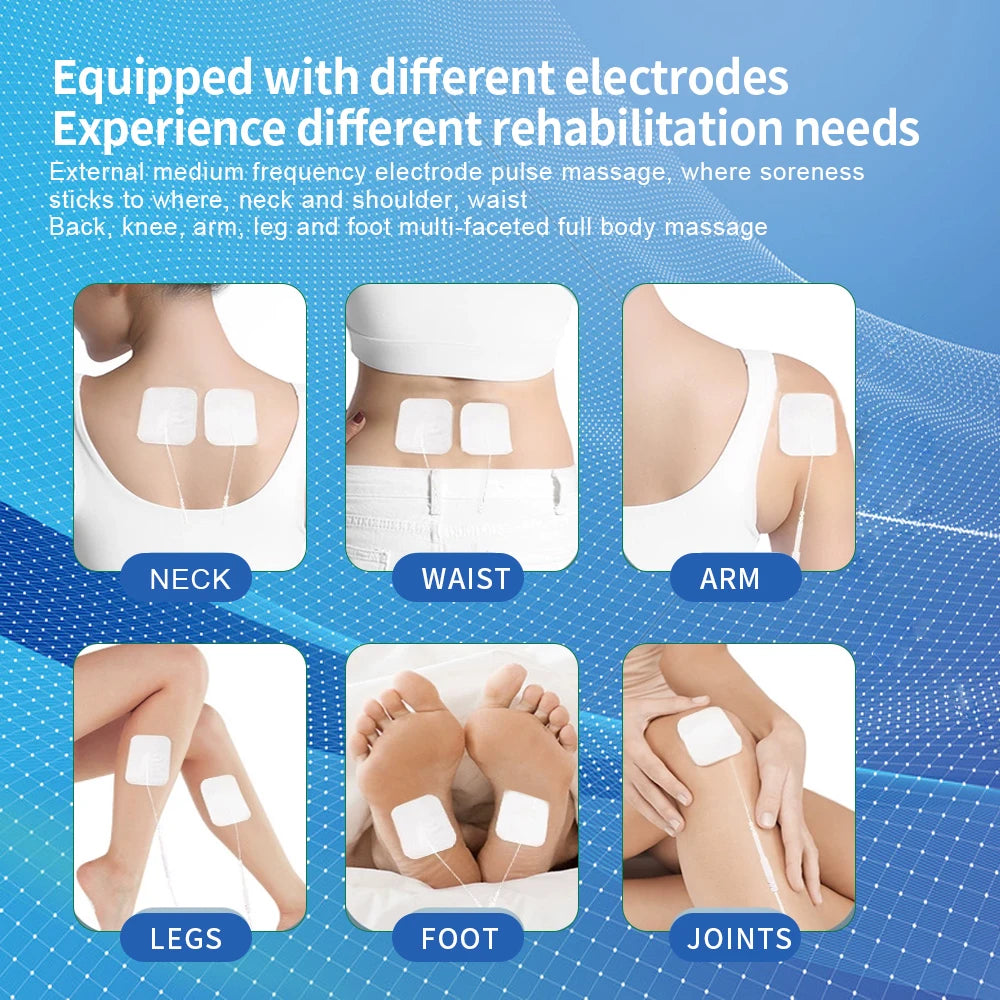Electric TENS & EMS Massager – 12-Mode Pain-Relief Unit, 30 Intensity Levels, Dual-Channel, USB-C Rechargeable LCD Device
