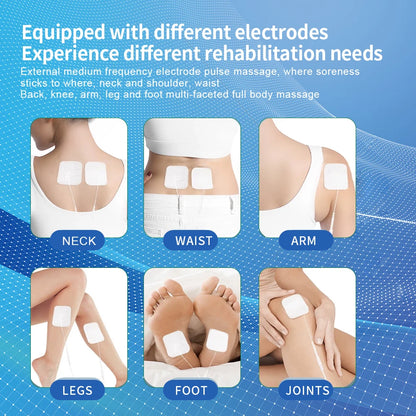 Electric TENS & EMS Massager – 12-Mode Pain-Relief Unit, 30 Intensity Levels, Dual-Channel, USB-C Rechargeable LCD Device