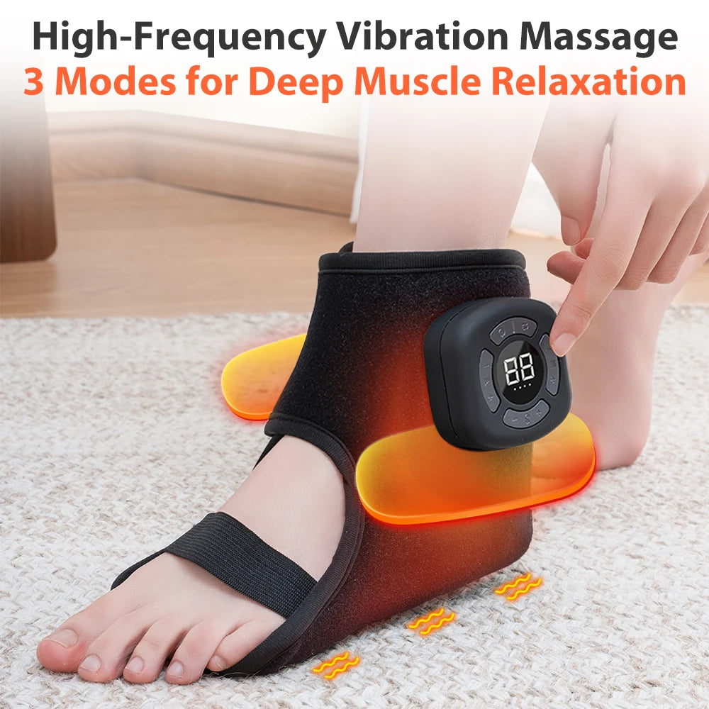 EMS Foot Massager Machine | TENS Foot Circulation Stimulator Pad, Adjustable Intensity
