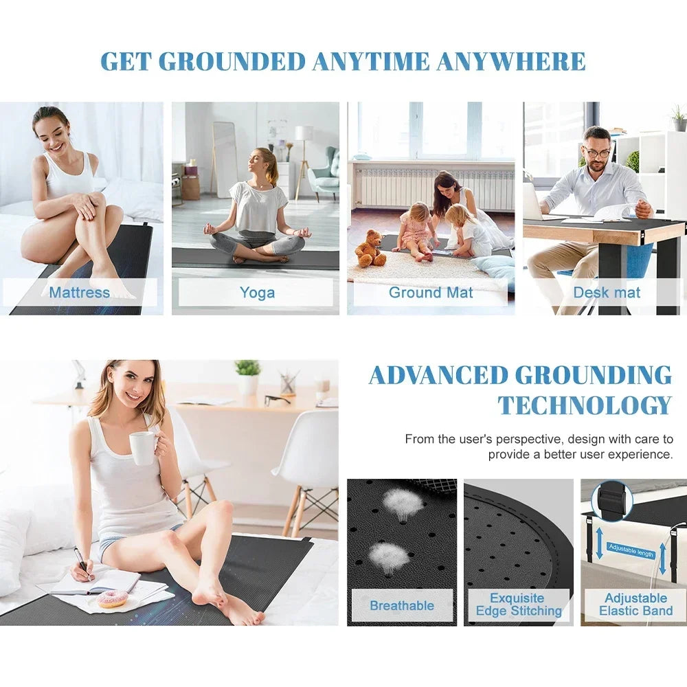 Grounding Mattress Pad With Conductive Cotton Surface