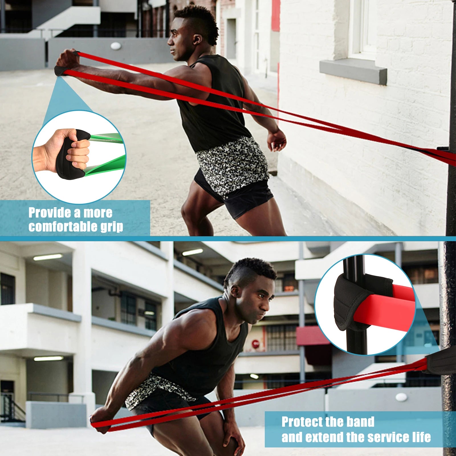 Pull Up Bands Set | 5-Level Resistance Band Kit with Handles, Door Anchor & Carry Bag | Strength, Mobility & Full-Body Home Workout