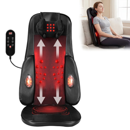 Heated Full-Back Massage Seat Cushion with Remote Control