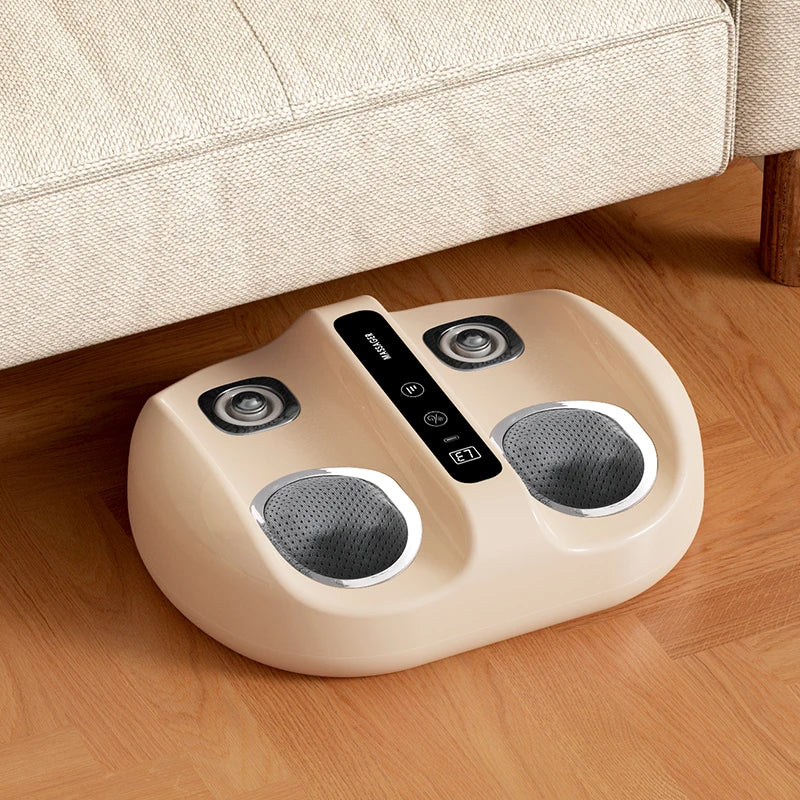 Foot Massager Machine with Heat & Kneading | Foot Pain Relief & Circulation System for Daily Muscle Recovery Beige