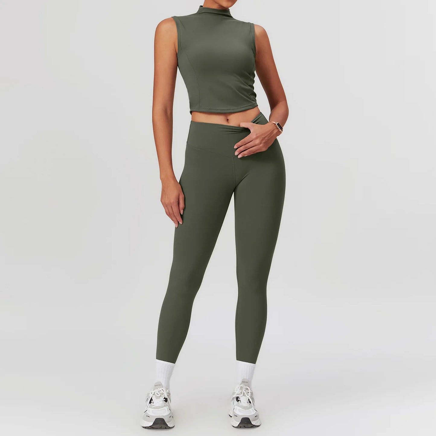 Yoga Set for Women | 2-Piece Sports Bra and High Waisted Leggings Workout Outfit with Quick-Dry Stretch Fabric