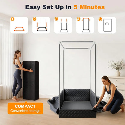 Portable Infrared Steam Sauna Tent – Home Detox & Relaxation