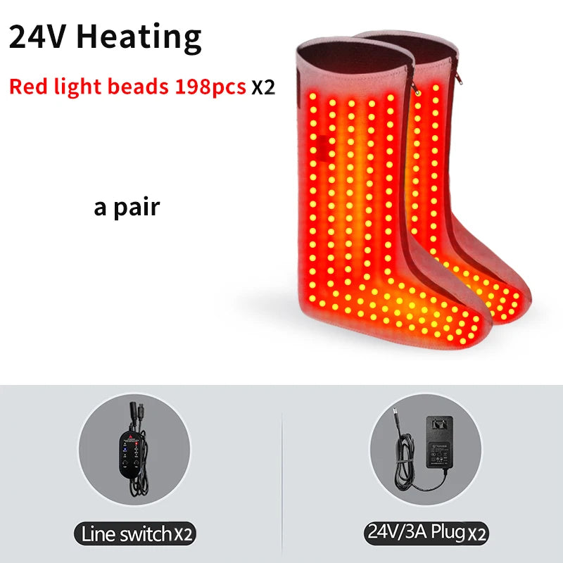 Red Light Therapy Boots | Heated Infrared Foot Wrap with Vibration for Daily Foot Recovery