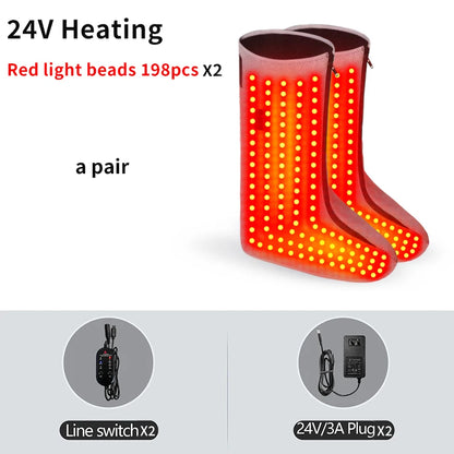 Red Light Therapy Boots | Heated Infrared Foot Wrap with Vibration for Daily Foot Recovery