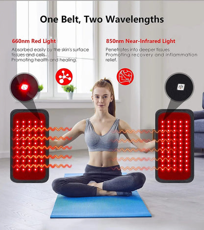 Red & Infrared Light Therapy Belt 660nm 850nm Pain Relief