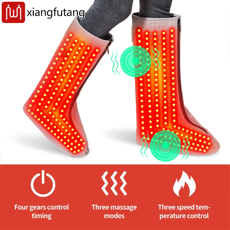 Red Light Therapy Boots | Heated Infrared Foot Wrap with Vibration for Daily Foot Recovery