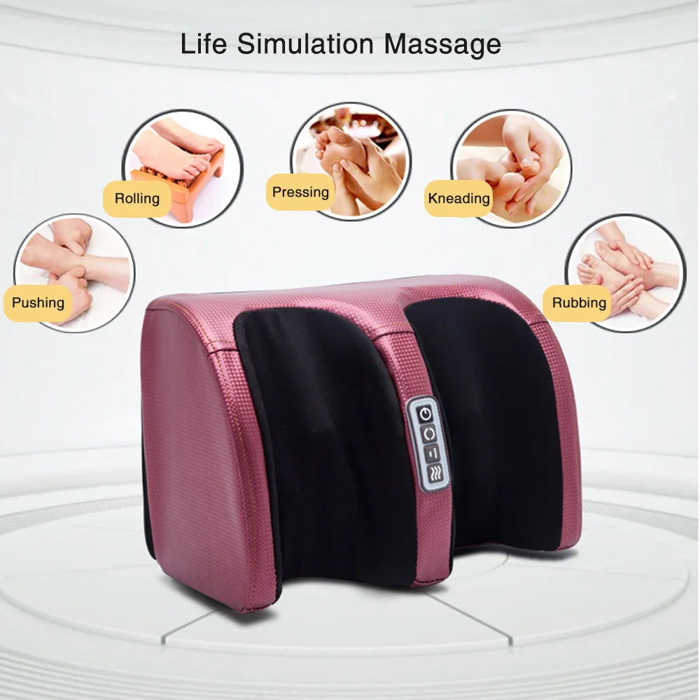 Shiatsu Foot Massager Machine with Heat | Foot Pain Relief & Circulation System with 12 Massage Nodes & Deep Kneading
