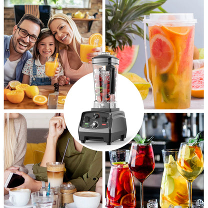 2200W Countertop Blender for Smoothies & Food Prep | BPA-Free 2L Jar, Timer, 6 Blades, Ice Crusher | Powerful Home Mixer with Safety Features