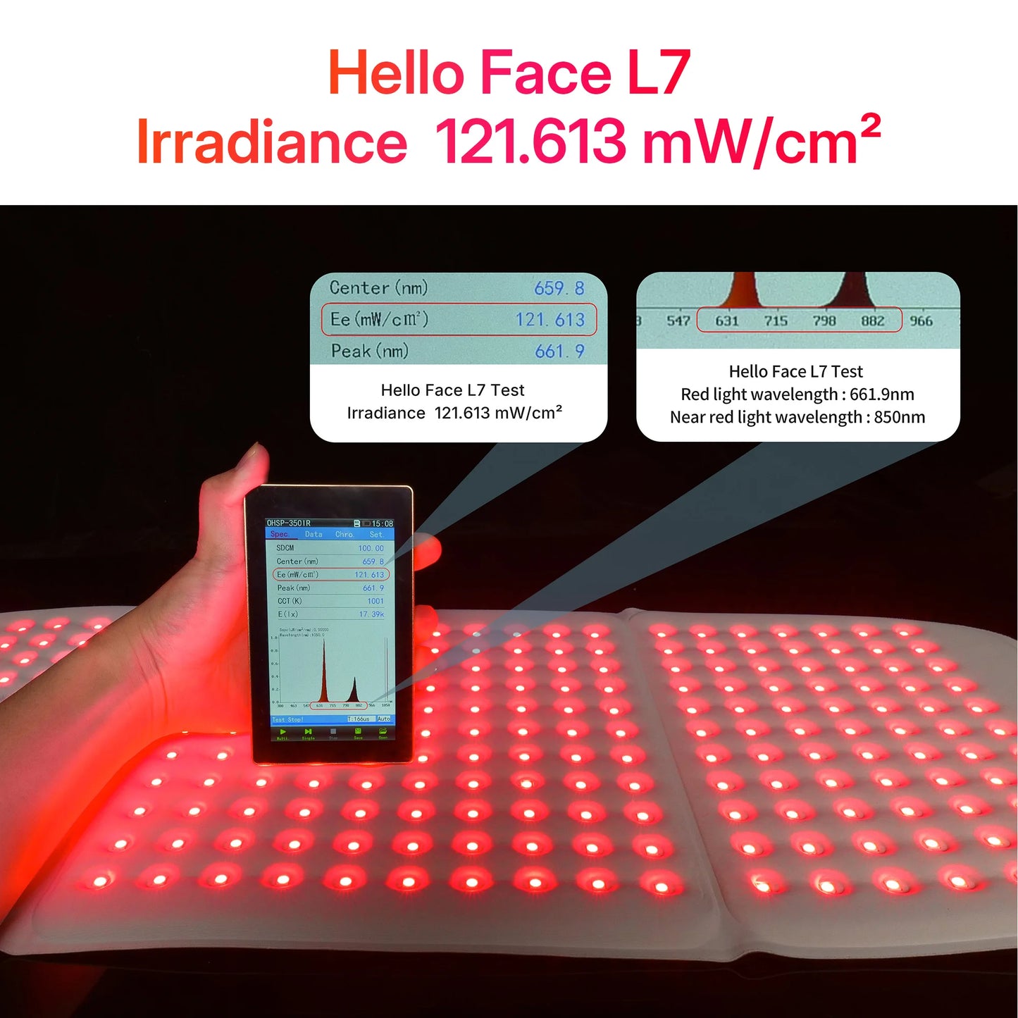 Red Light Therapy Mat 792 LEDs 660nm 850nm For Body