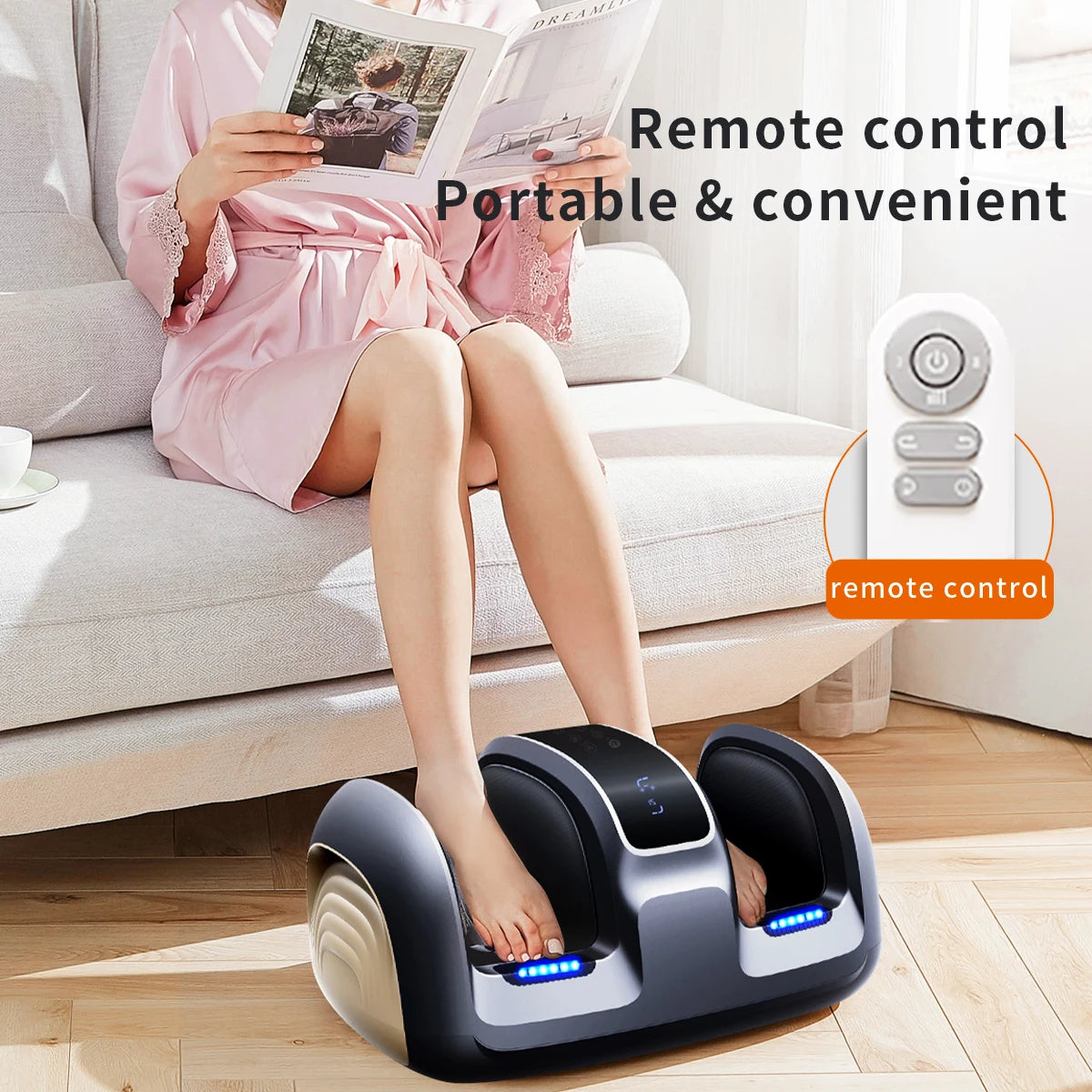 Shiatsu Foot Massager with Heat | Deep Tissue Foot & Calf Massager Machine, Kneading Rollers, Circulation & Muscle Relaxation