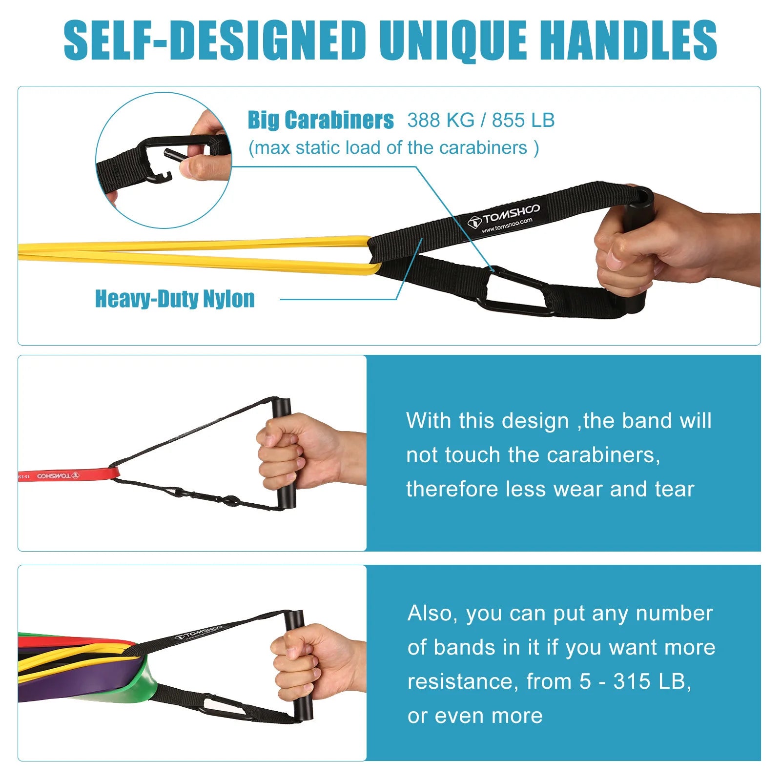Pull Up Bands Set | 5-Level Resistance Band Kit with Handles, Door Anchor & Carry Bag | Strength, Mobility & Full-Body Home Workout