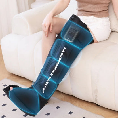 Leg Compression Massager with Air Pressure | Wireless Foot Calf Thigh Massager Wraps, Circulation Support, Rechargeable