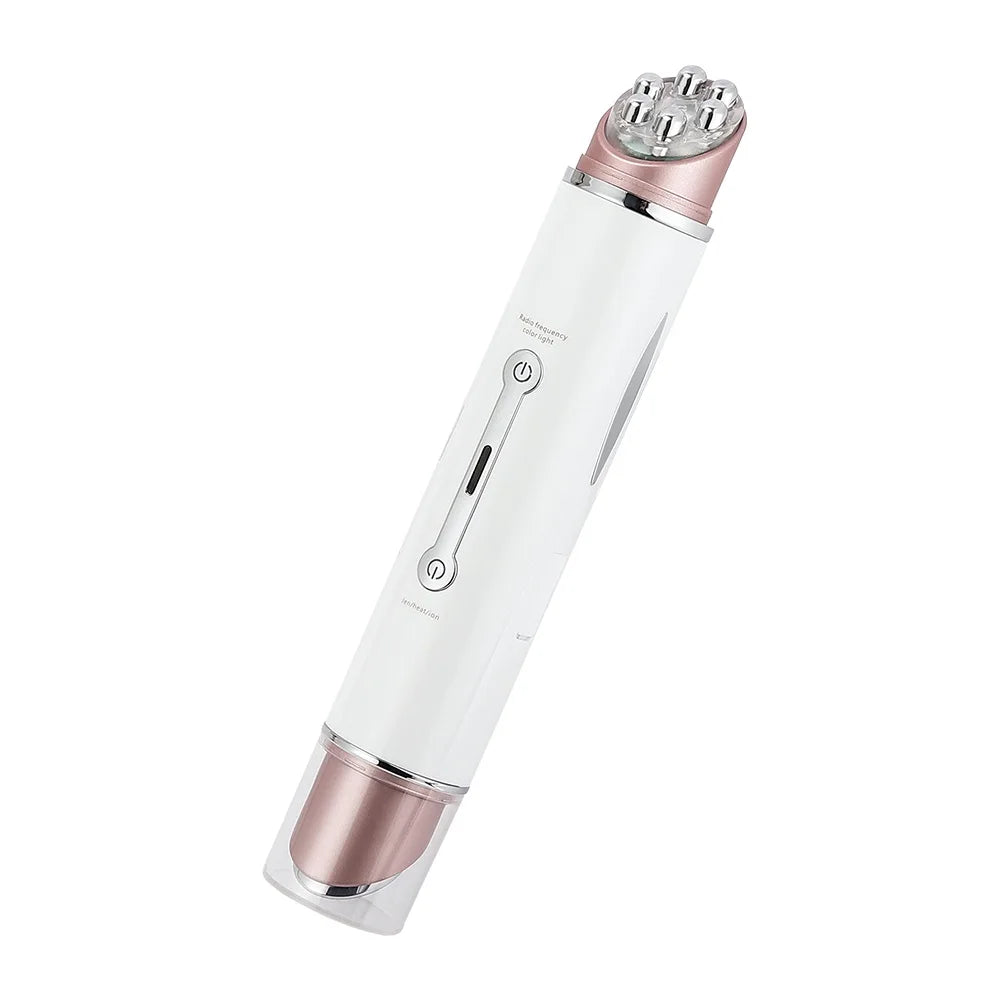Heated EMS LED Eye Massager | Photon Therapy, Anti-Wrinkle, Eye Bag Remover, Face Lifting Wand – 3 Light Modes, Hot Compress