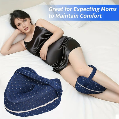 Memory Foam Knee Pillow | Side Sleeper Leg Support for Hip, Back & Sciatica Relief