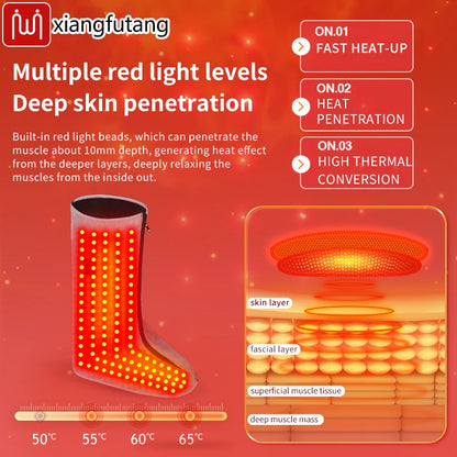 Red Light Therapy Boots | Heated Infrared Foot Wrap with Vibration for Daily Foot Recovery