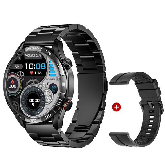 Solar 5 Smartwatch | 1.58" AMOLED Display, Bluetooth Calls, 100+ Sports Modes & 24H Health Monitoring Black