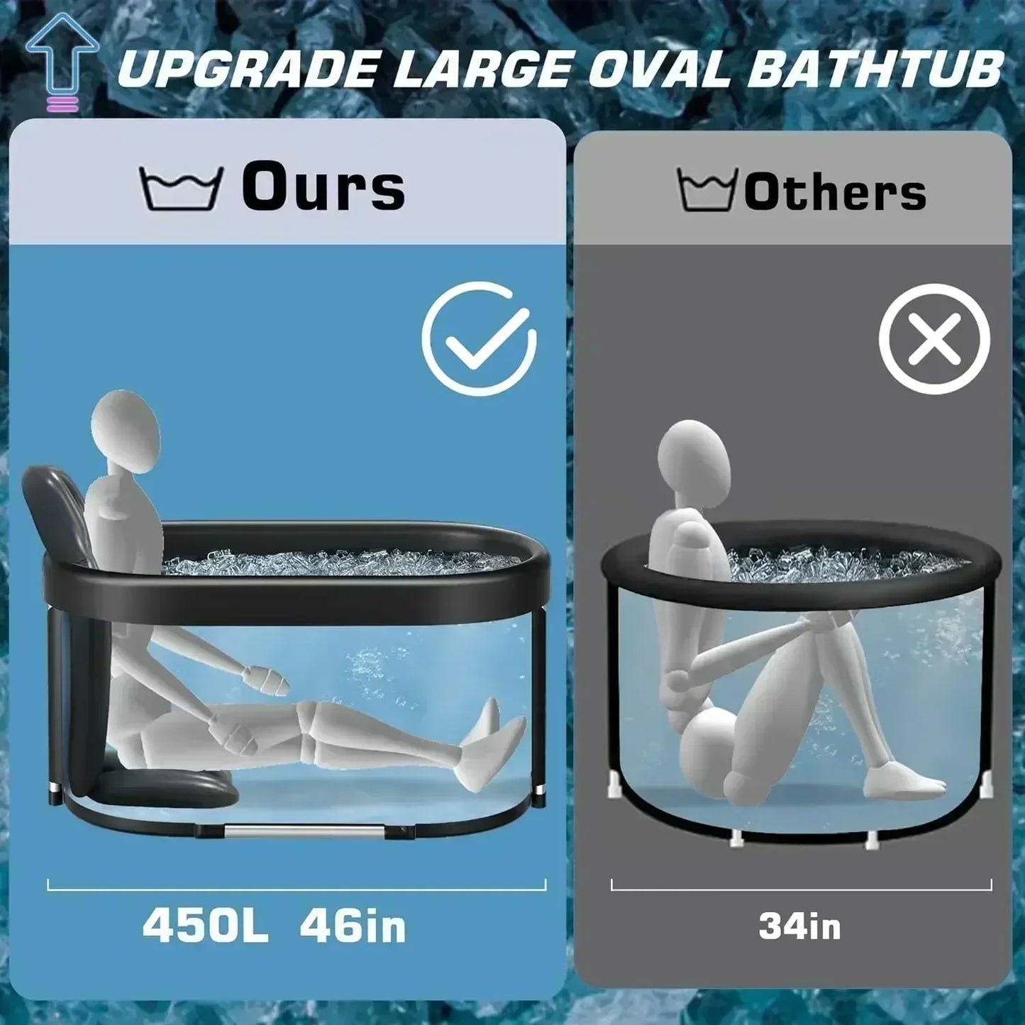 Foldable Ice Bath Tub for Adults – Portable Cold Plunge