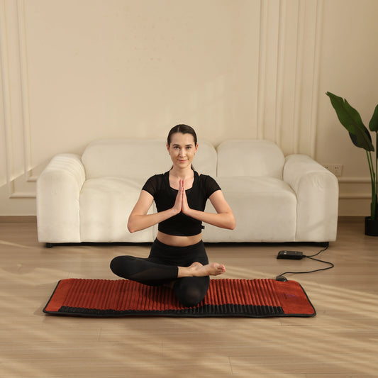 PEMF Infrared Therapy Mat | Amethyst, Tourmaline Heated Crystal Sauna Cushion