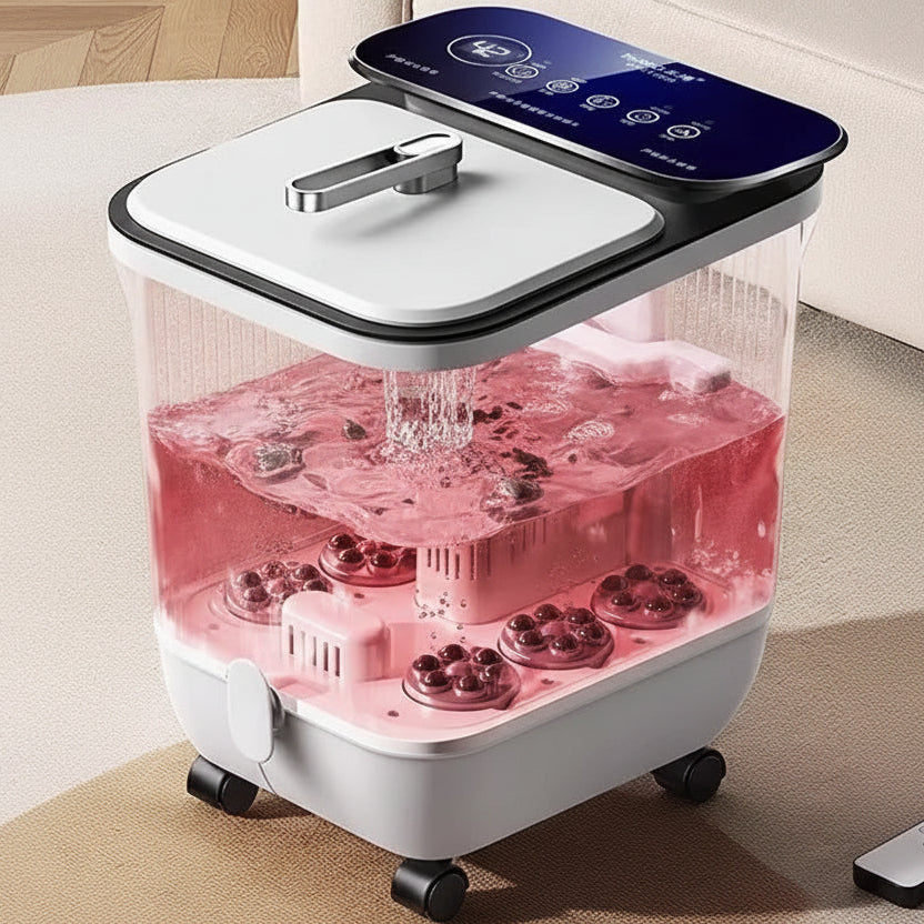 Heated Foot Spa Bath with Automatic Massage & Temperature Control | Electric Foot Bath Massager with Rollers, Water Jets & Remote Control