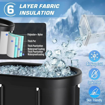 Foldable Ice Bath Tub for Adults – Portable Cold Plunge