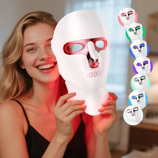 Wireless 7-Color LED Face & Neck Mask – Skin Care Device