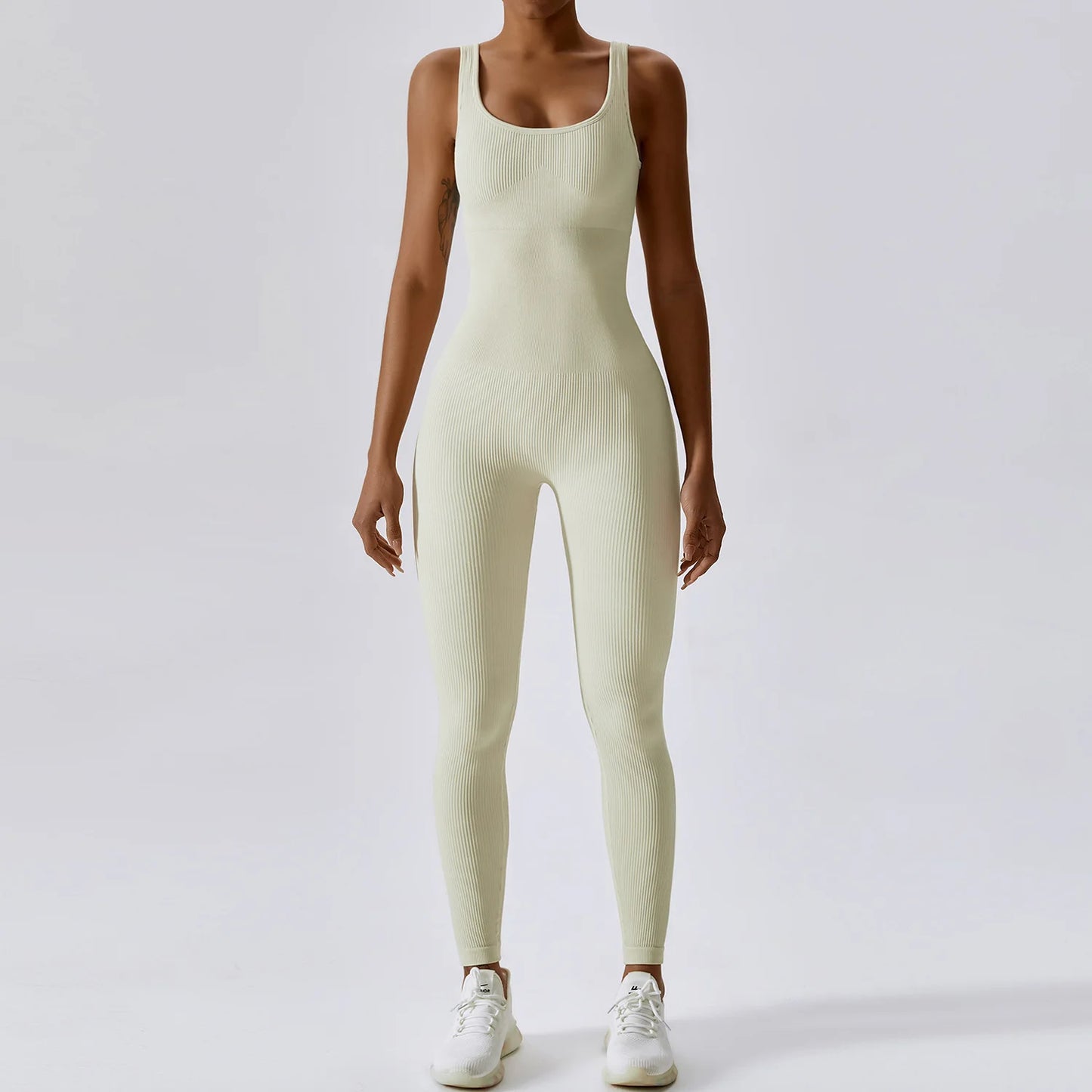 Yoga Jumpsuit for Women | Seamless One Piece Workout Bodysuit with Quick-Dry Stretch Compression Fit