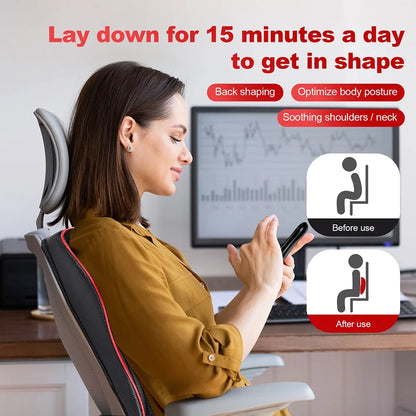 3D Kneading Massage Pillow | 20 Nodes, Heat Therapy, 4-Level Vibration & Full Spine Support