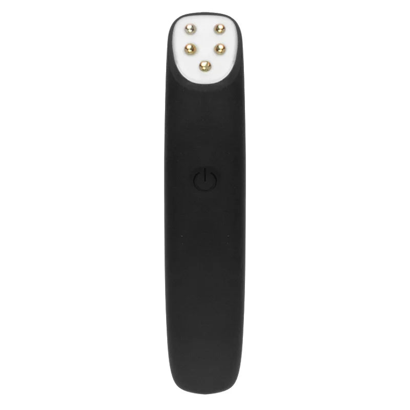 Electric Eye Massager Pen | RF Radio Frequency, Red Light, EMS & Vibration | Anti-Wrinkle, Dark Circles, Eye Bag Remover Black
