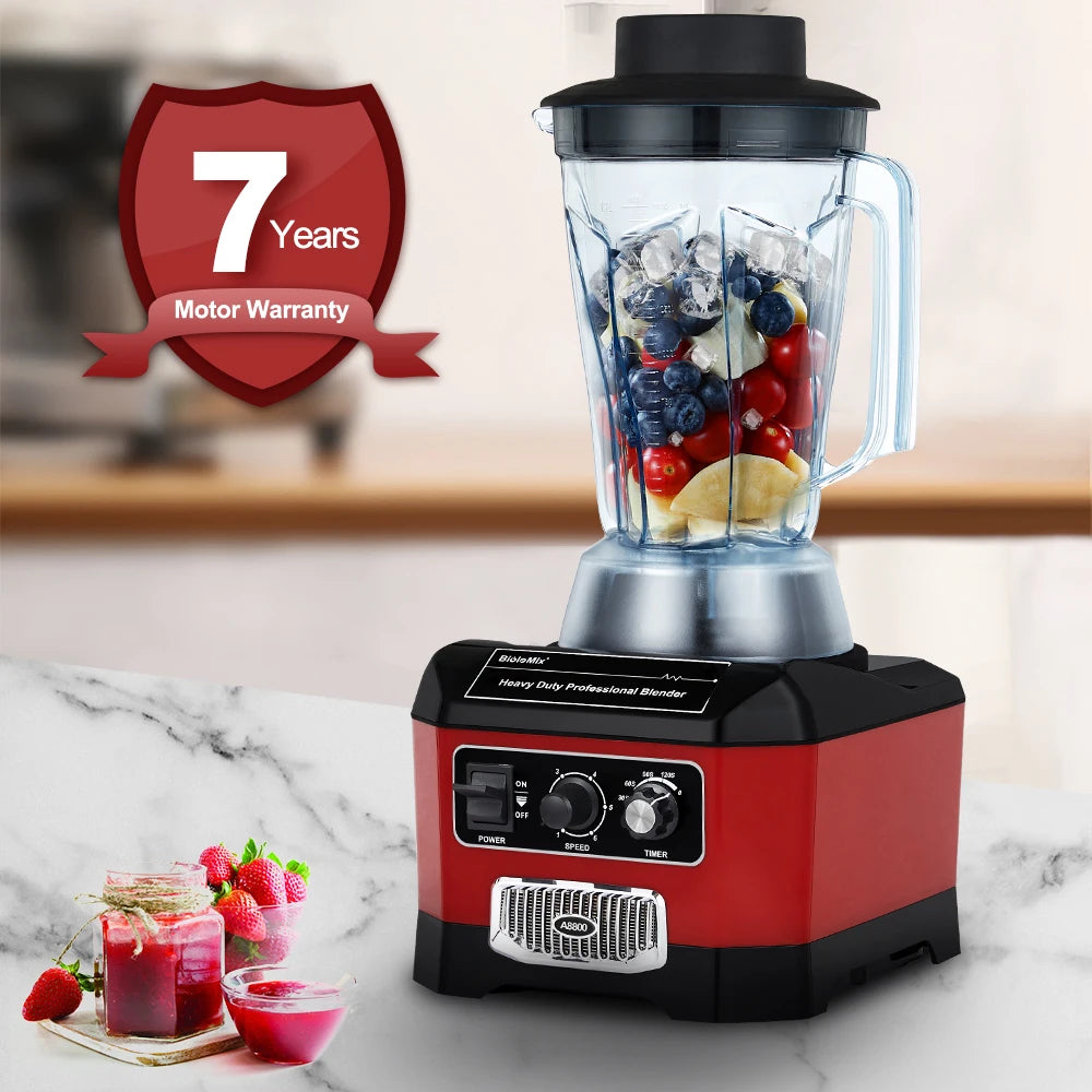 High-Power Blender for Home Use | 2200W Smoothie Maker with BPA-Free 2L Jar, 6 Blades, Timer & Self-Cleaning | Ice Crusher & Food Mixer