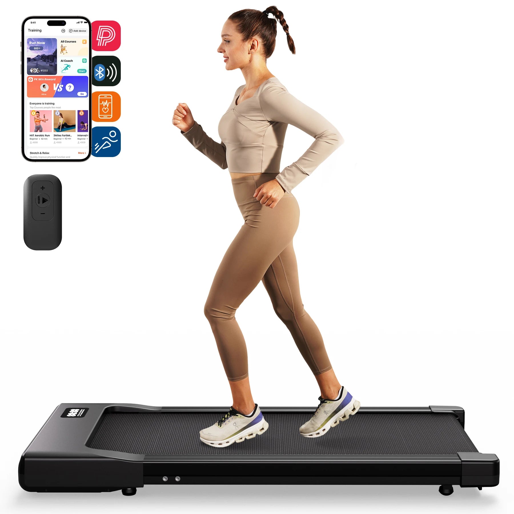 Walking Pad Under Desk Treadmill 2-in-1 | 2.5HP Portable Folding Walking Machine with Remote Control, LED Display & Quiet Motor for Home Office