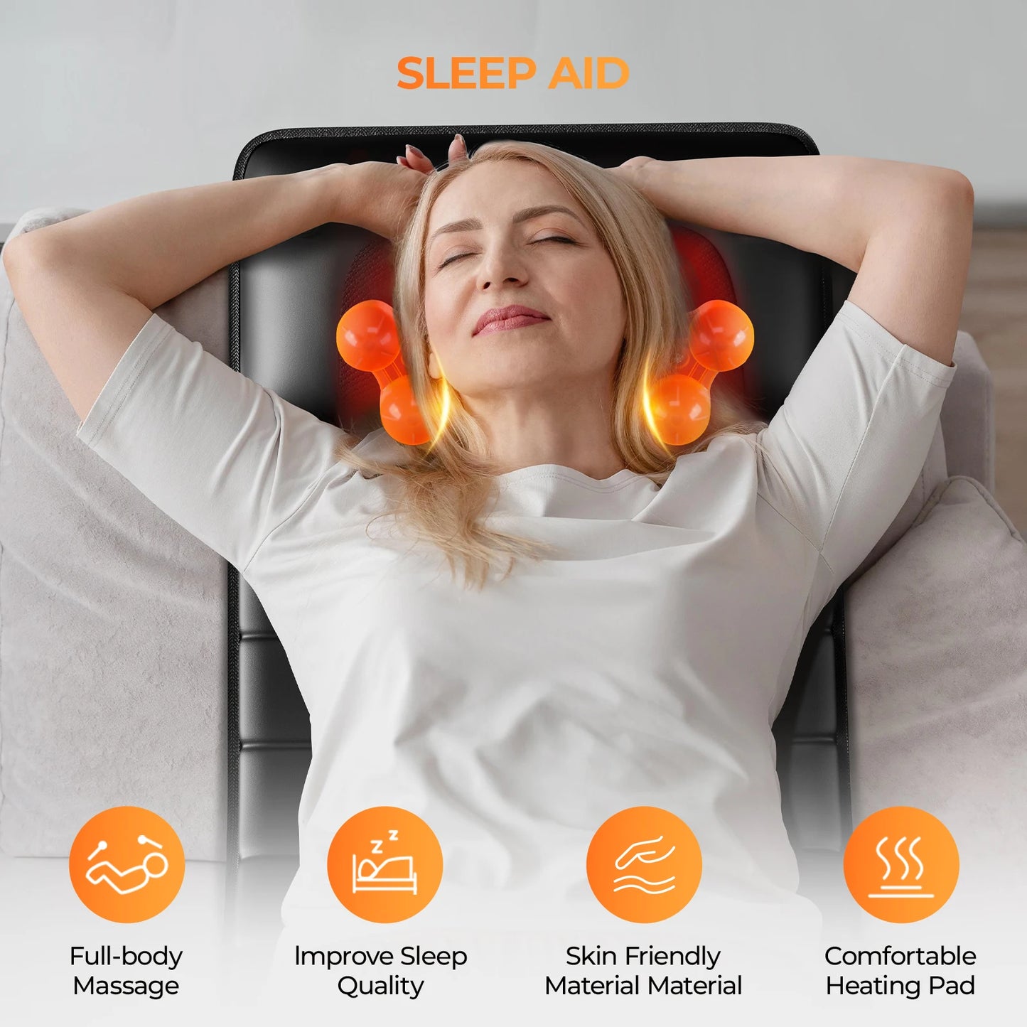 Full Body Massage Mat with Heat | Shiatsu Back Massage Mat | Electric Massage Pad for Home Use