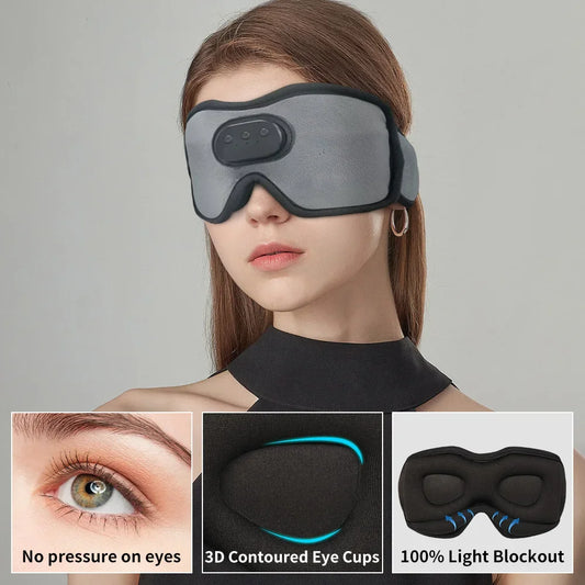 Bluetooth Sleep Mask Headphones – 3D Eye Shade for Deep Rest