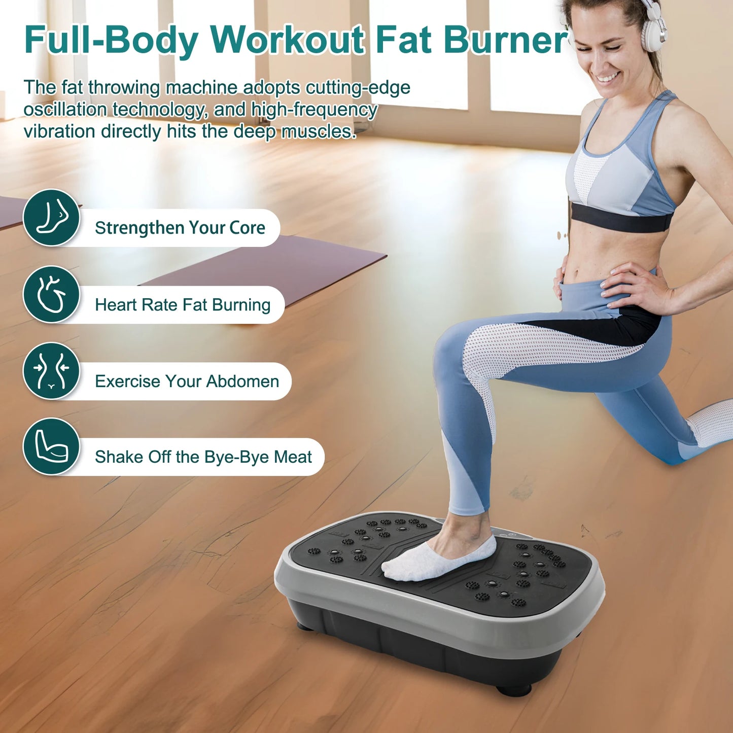 Vibration Plate Exercise Machine – 99-Level Full Body Trainer