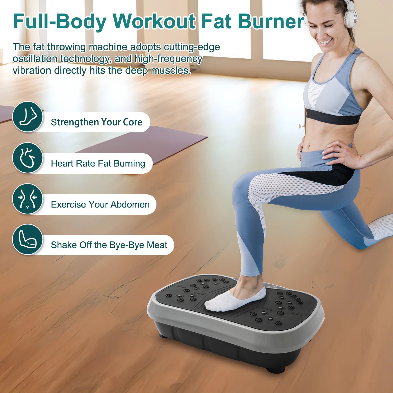 Vibration Plate Exercise Machine – 99-Level Full Body Trainer