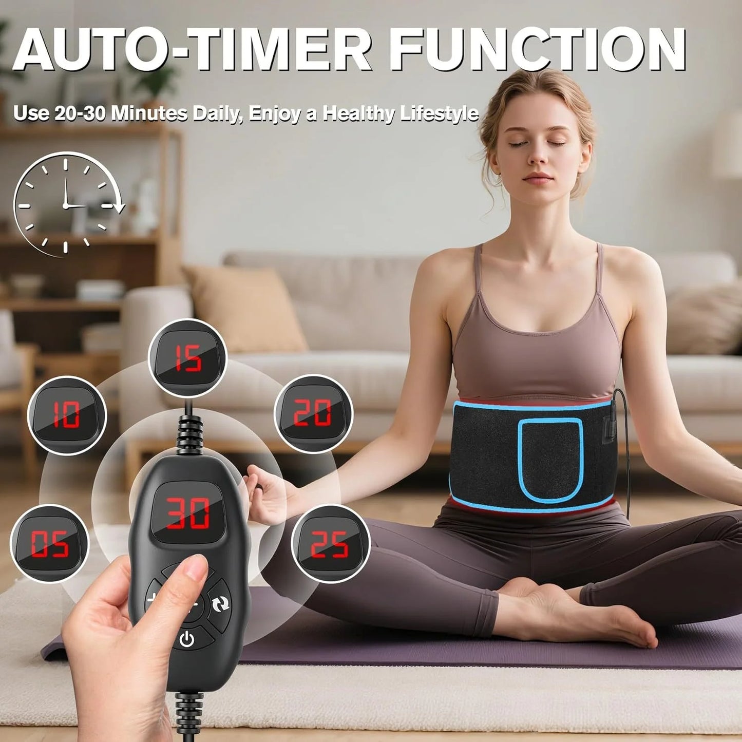Red Light Therapy Waist Belt – 660nm & 850nm Pain Relief