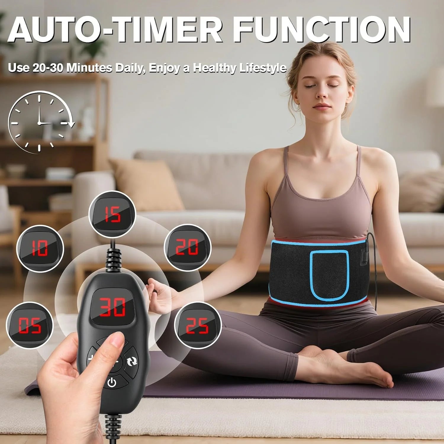 Red Light Therapy Waist Belt – 660nm & 850nm Pain Relief
