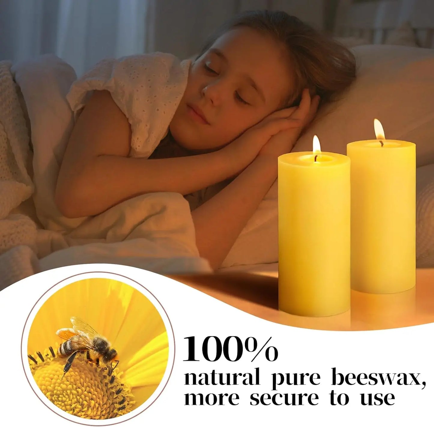 Natural Beeswax Meditation Candles - vitaAsana