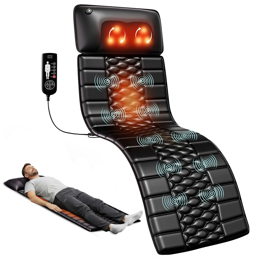 Full Body Massage Mat with Heat | Shiatsu Back Massage Mat | Electric Massage Pad for Home Use