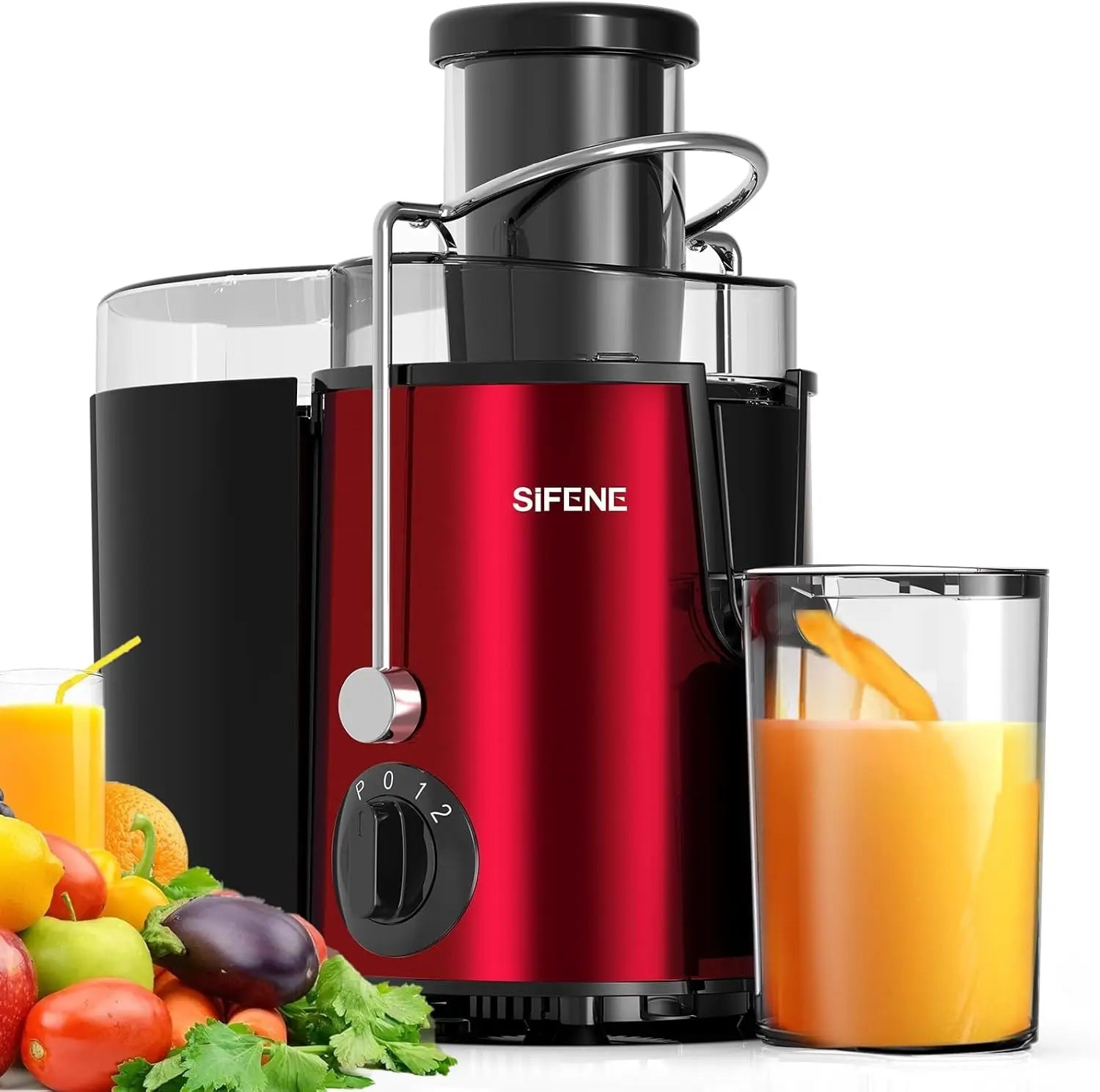 Juicer Machine 800W with 3-Speed & Wide Chute | High Juice Yield, Easy to Clean | Safety Lock & Overheat Protection for Fruits & Veggies